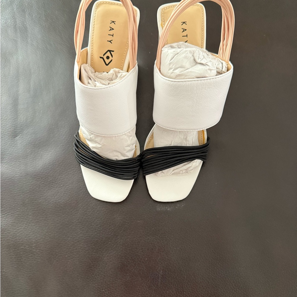 Katy Perry Collections White and Black Sandals